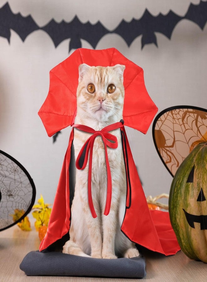 GlyinnHe Dog Cat Halloween Costume,Vampire Devil Cape Cloak Pet Costume for Cats Dogs Halloween Costume Party Supply（2025 Upgraded） - Image 3